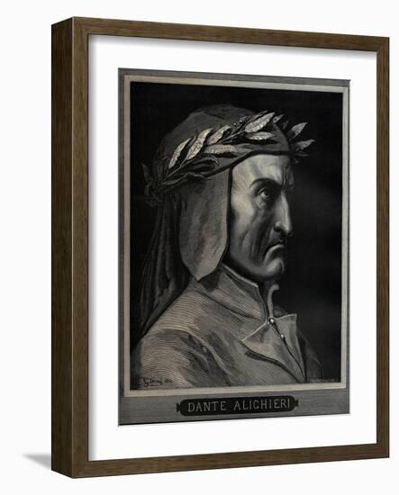 Dante Alighieri (1265-132), 1860-Gustave Doré-Framed Giclee Print