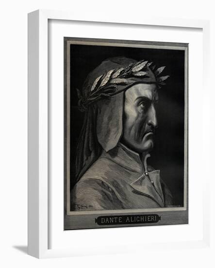 Dante Alighieri (1265-132), 1860-Gustave Doré-Framed Giclee Print