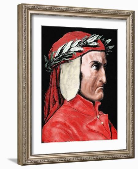 Dante Alighieri (1265-1321). Italian Poet by Pannemaker-Prisma Archivo-Framed Photographic Print