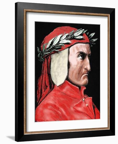 Dante Alighieri (1265-1321). Italian Poet by Pannemaker-Prisma Archivo-Framed Photographic Print