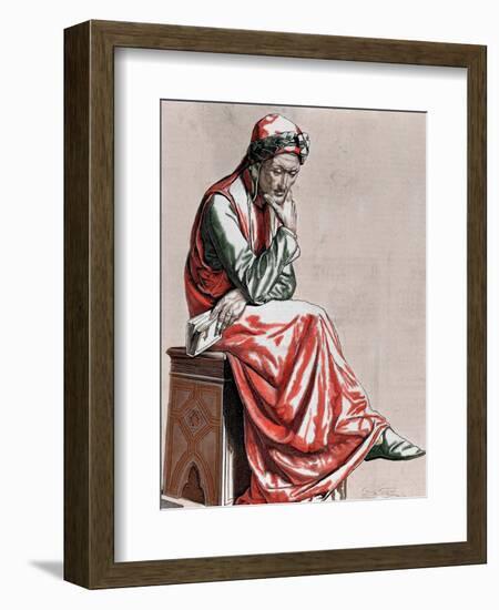 Dante Alighieri (1265-1321). Italian Poet-null-Framed Giclee Print