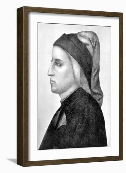 Dante Alighieri, Italian Florentine Poet-Giotto-Framed Giclee Print