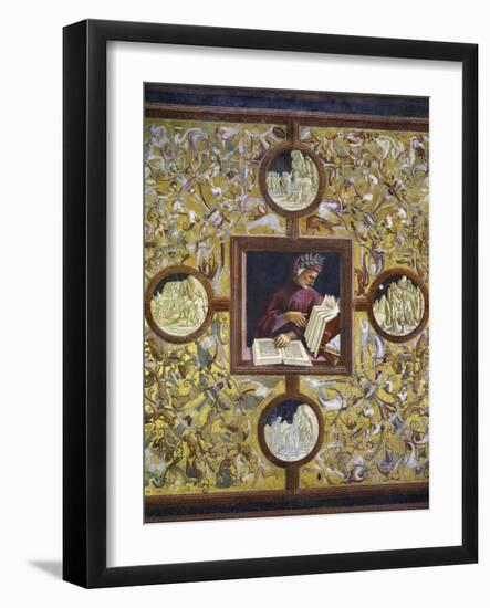 Dante Alighieri, Portrait from Illustrious People Cycle, 1499-1504-Luca Signorelli-Framed Giclee Print