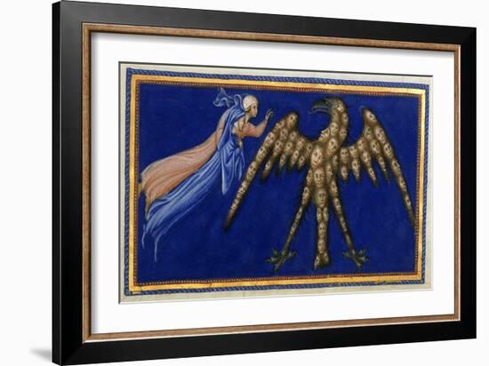 Dante and Beatrice Before the Eagle Of Justice-Dante Alighieri-Framed Giclee Print