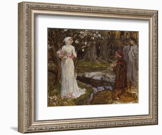 Dante and Beatrice-John William Waterhouse-Framed Giclee Print