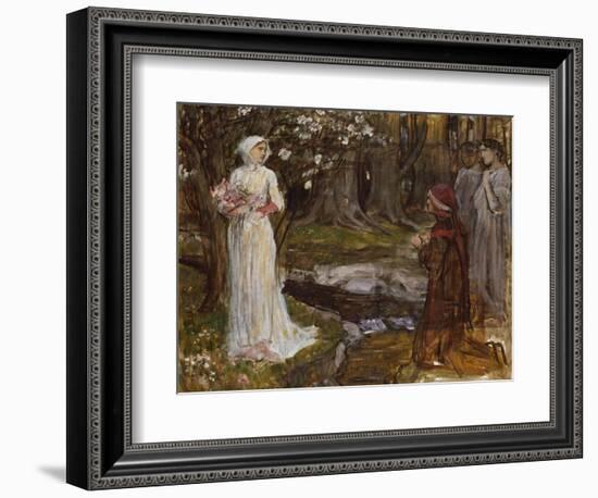 Dante and Beatrice-John William Waterhouse-Framed Giclee Print