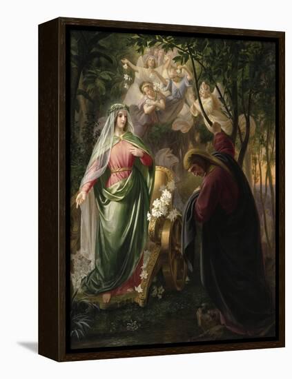 Dante and Beatrice-Carl Wilhelm Friederich Oesterly-Framed Premier Image Canvas