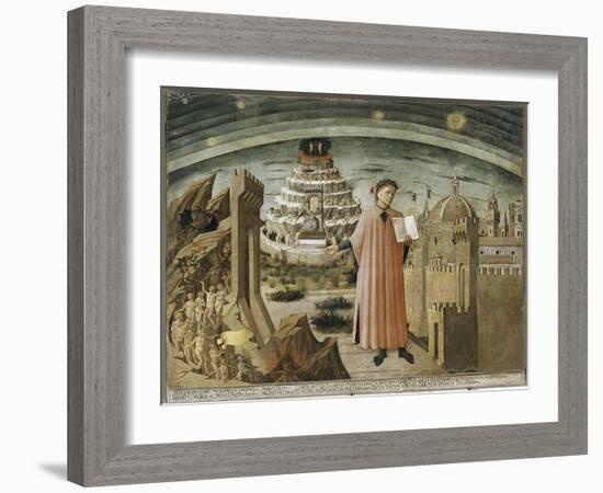 Dante and His Poem-Domenico di Michelino-Framed Giclee Print