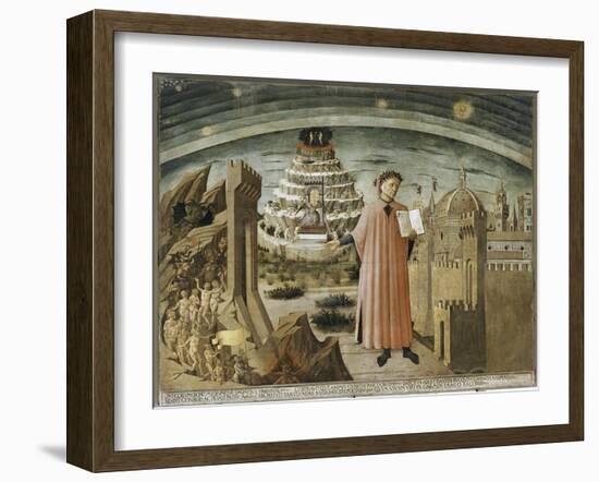 Dante and His Poem-Domenico di Michelino-Framed Giclee Print