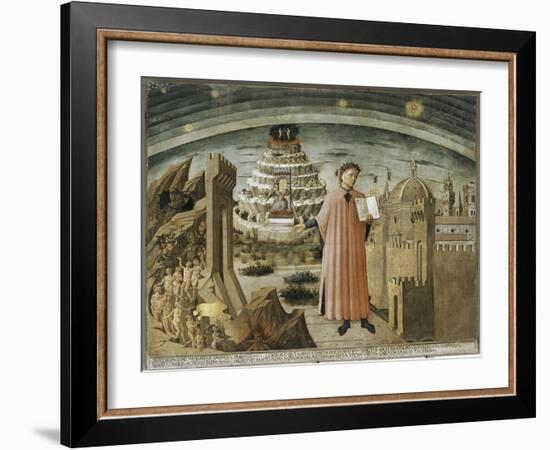 Dante and His Poem-Domenico di Michelino-Framed Giclee Print