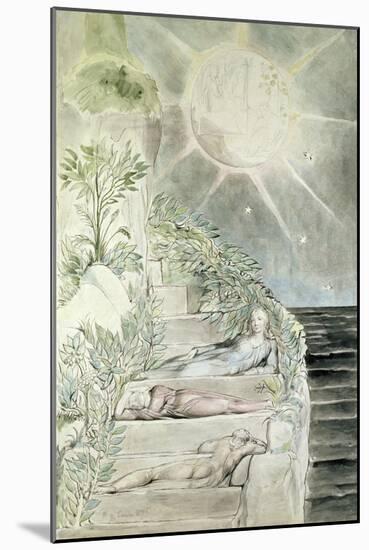 Dante and Statius Sleeping, Virgil Watching-William Blake-Mounted Giclee Print