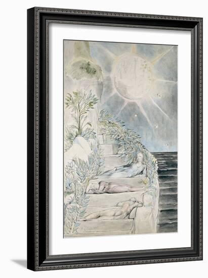 Dante and Statius Sleeping-William Blake-Framed Giclee Print