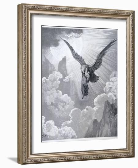 Dante and the Eagle, from 'The Divine Comedy' (Purgatorio) by Dante Alighieri (1265-1321)…-Gustave Doré-Framed Giclee Print