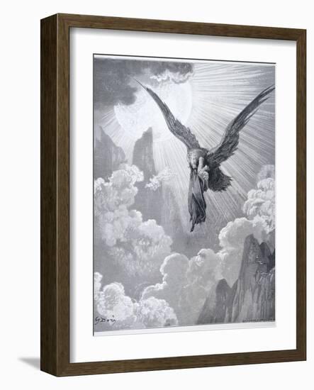 Dante and the Eagle, from 'The Divine Comedy' (Purgatorio) by Dante Alighieri (1265-1321)…-Gustave Doré-Framed Giclee Print