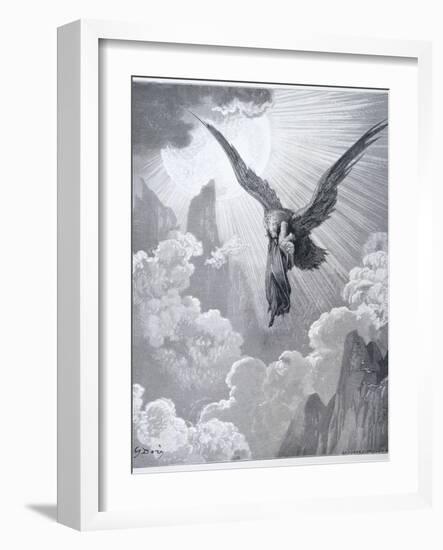 Dante and the Eagle, from 'The Divine Comedy' (Purgatorio) by Dante Alighieri (1265-1321)…-Gustave Doré-Framed Giclee Print