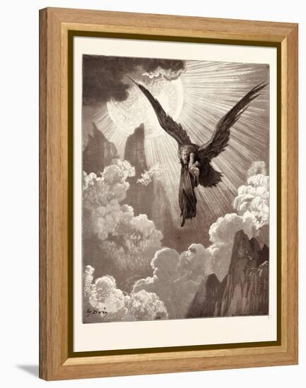 Dante and the Eagle-Gustave Dore-Framed Premier Image Canvas