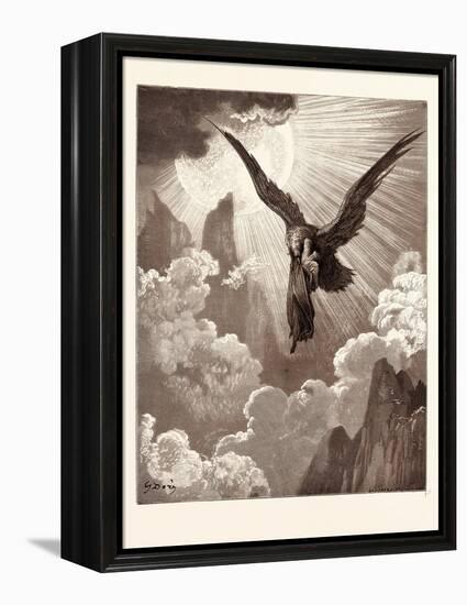 Dante and the Eagle-Gustave Dore-Framed Premier Image Canvas