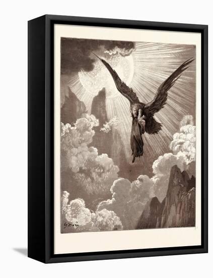 Dante and the Eagle-Gustave Dore-Framed Premier Image Canvas