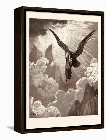 Dante and the Eagle-Gustave Dore-Framed Premier Image Canvas