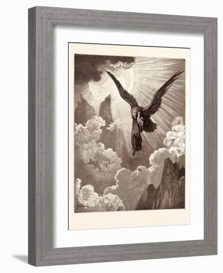 Dante and the Eagle-Gustave Dore-Framed Giclee Print