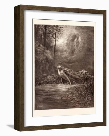 Dante and the River of Lethe-Gustave Dore-Framed Premium Giclee Print