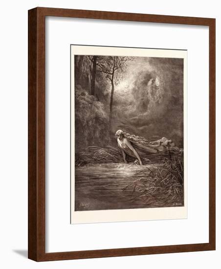 Dante and the River of Lethe-Gustave Dore-Framed Premium Giclee Print