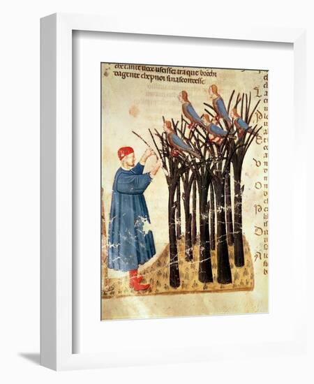 Dante and the Souls Transformed into Birds, from 'The Divine Comedy' by Dante Alighieri (1265-1321)-Italian-Framed Giclee Print