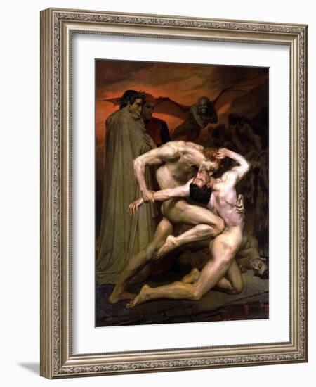 Dante and Virgil in Hell, 1850-William Adolphe Bouguereau-Framed Giclee Print