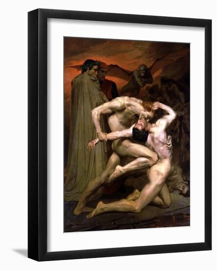 Dante and Virgil in Hell, 1850-William Adolphe Bouguereau-Framed Giclee Print