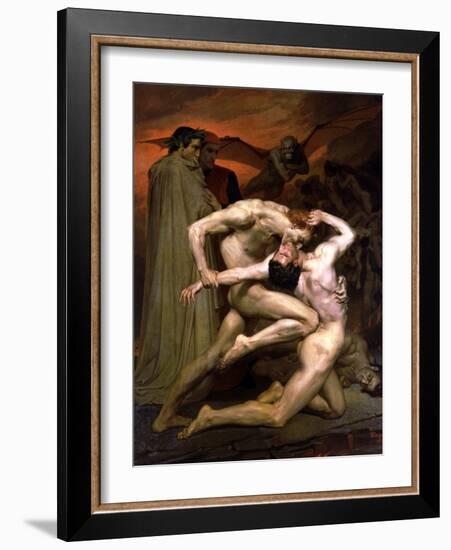 Dante and Virgil in Hell, 1850-William Adolphe Bouguereau-Framed Giclee Print