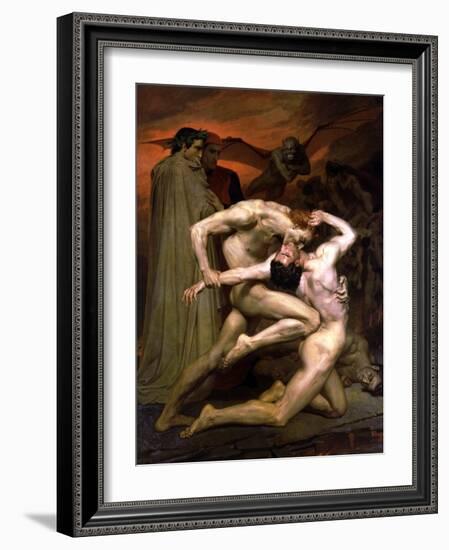 Dante and Virgil in Hell, 1850-William Adolphe Bouguereau-Framed Giclee Print