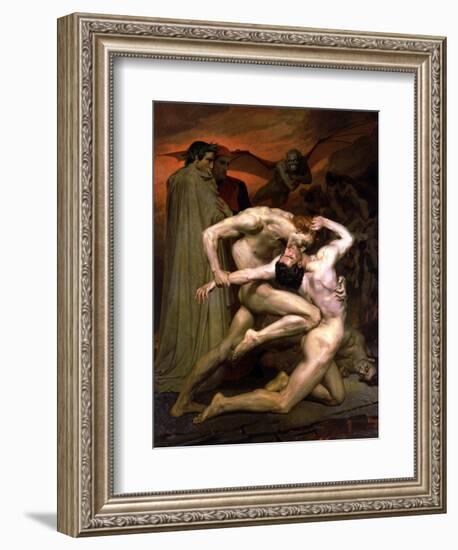 Dante and Virgil in Hell, 1850-William Adolphe Bouguereau-Framed Giclee Print