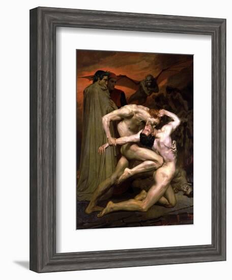 Dante and Virgil in Hell, 1850-William Adolphe Bouguereau-Framed Giclee Print