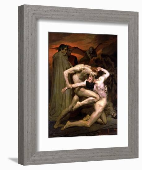 Dante and Virgil in Hell, 1850-William Adolphe Bouguereau-Framed Giclee Print