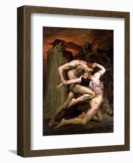 Dante and Virgil in Hell, 1850-William Adolphe Bouguereau-Framed Giclee Print