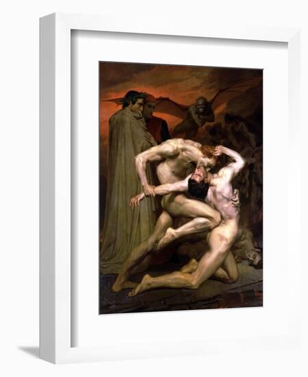 Dante and Virgil in Hell, 1850-William Adolphe Bouguereau-Framed Giclee Print