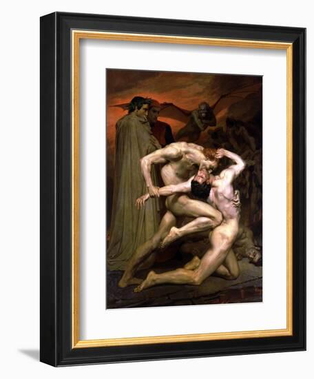 Dante and Virgil in Hell, 1850-William Adolphe Bouguereau-Framed Giclee Print