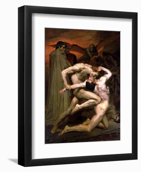 Dante and Virgil in Hell, 1850-William Adolphe Bouguereau-Framed Premium Giclee Print