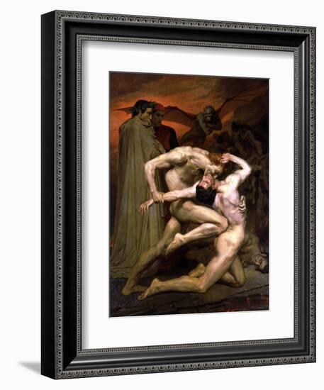 Dante and Virgil in Hell, 1850-William Adolphe Bouguereau-Framed Premium Giclee Print