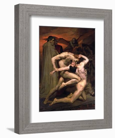 Dante and Virgil in Hell, 1850-William-Adolphe Bouguereau-Framed Giclee Print