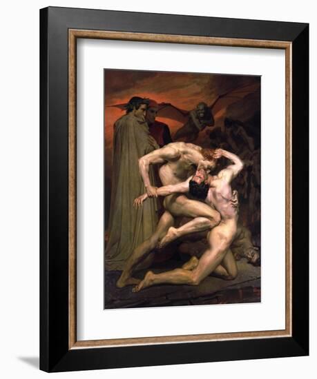 Dante and Virgil in Hell, 1850-William-Adolphe Bouguereau-Framed Giclee Print