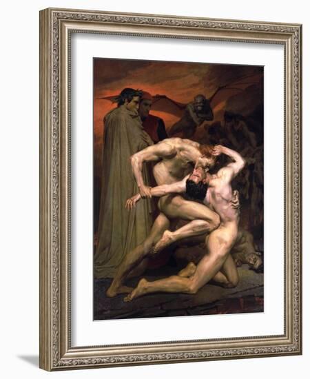 Dante and Virgil in Hell, 1850-William-Adolphe Bouguereau-Framed Giclee Print