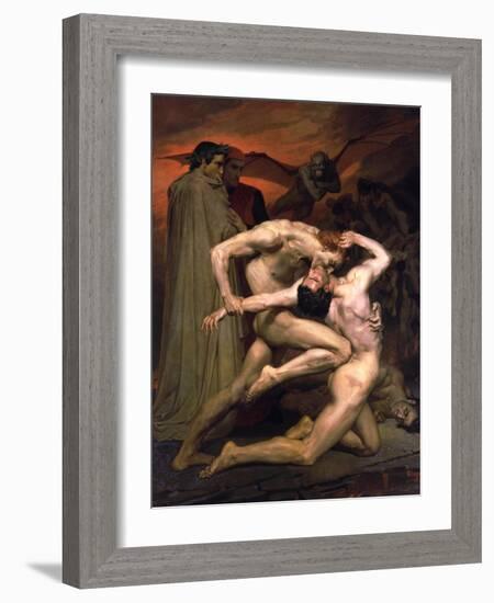 Dante and Virgil in Hell, 1850-William-Adolphe Bouguereau-Framed Giclee Print