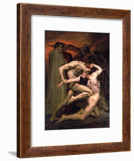 Dante and Virgil in Hell, 1850-William-Adolphe Bouguereau-Framed Giclee Print