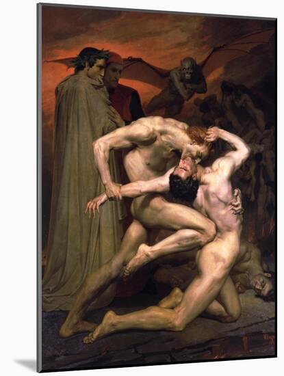 Dante and Virgil in Hell, 1850-William-Adolphe Bouguereau-Mounted Giclee Print
