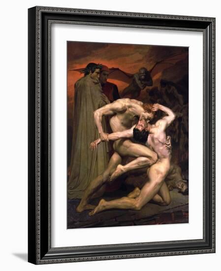 Dante and Virgil in Hell, 1850-William-Adolphe Bouguereau-Framed Giclee Print