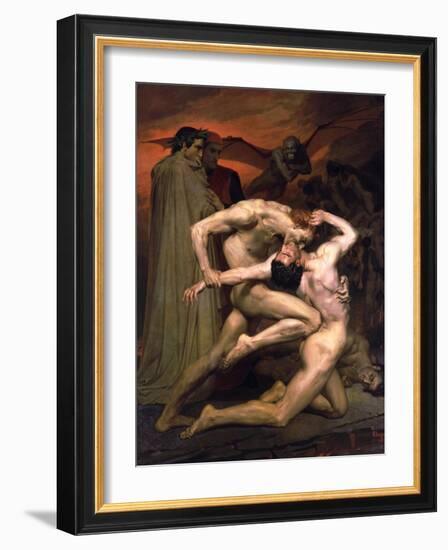 Dante and Virgil in Hell, 1850-William-Adolphe Bouguereau-Framed Giclee Print