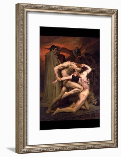 Dante and Virgil in Hell-William Adolphe Bouguereau-Framed Art Print