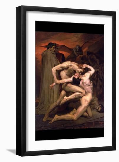 Dante and Virgil in Hell-William Adolphe Bouguereau-Framed Art Print