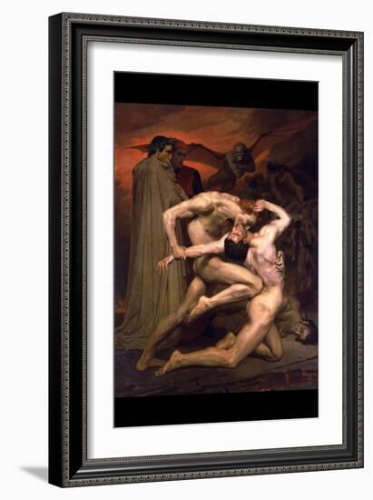 Dante and Virgil in Hell-William Adolphe Bouguereau-Framed Art Print